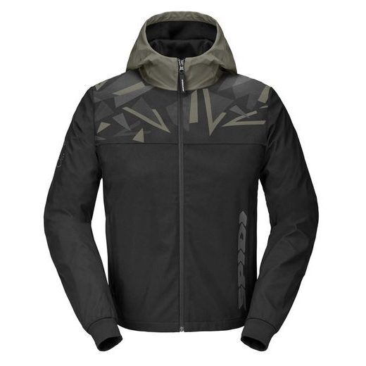 BUNDA HOODIE EVO SPORT 2024, SPIDI (ČERNÁ/MILITARY GREEN)