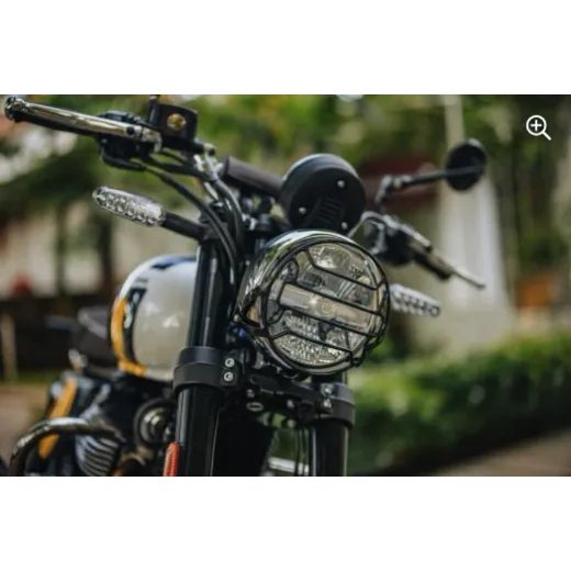 MŘÍŽKA HLAVNÍHO SVĚTLOMETU, ČERNÁ - ROYAL ENFIELD BEAR 650