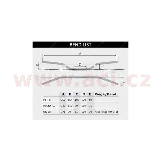 ŘÍDÍTKA ( KTM SX 85) O PRŮMĚRU 22 MM S HRAZDOU A CHRÁNIČEM, RTECH (ČERNÁ)