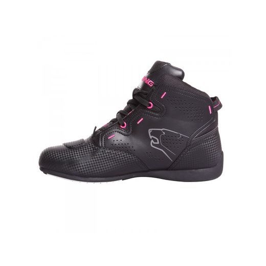 BERING DÁMSKÉ KOŽENÉ MOTO BOTY JASPER LADY BLACK PINK VEL 37
