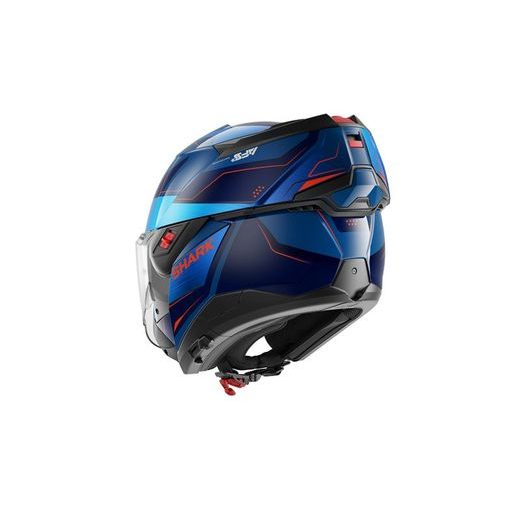 SHARK PŘEKLOPNÁ PŘILBA OXO MEKARIUM MODRÁ ORANŽOVÁ