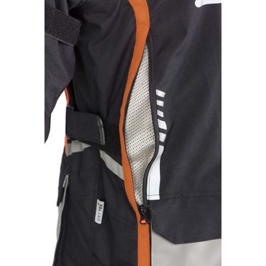 MBW PÁNSKÁ TEXTILNÍ MOTO BUNDA CHALLENGER ČERNÁ ŠEDÁ ORANŽOVÁ