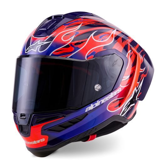 PŘILBA SUPERTECH R10 FLYTE LIMITOVANÁ EDICE JORGE MARTIN, ALPINESTARS (FIALOVÁ/ČERVENÁ) 2026