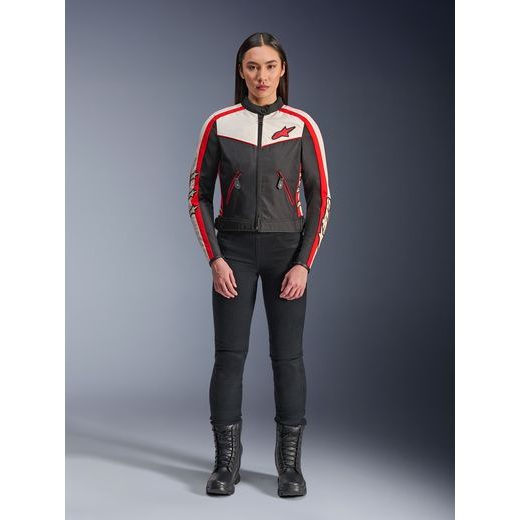 BUNDA STELLA T-DYNO WATER RESISTANT, ALPINESTARS, DÁMSKÁ (ČERNÁ/BÉŽOVÁ/ČERVENÁ) 2025