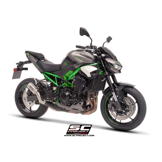SC-PROJECT KAWASAKI Z900 2025- TITANOVÝ VÝFUK CR-T S MŘÍŽKOU STONEGUARD HOMOLOGOVANÝ