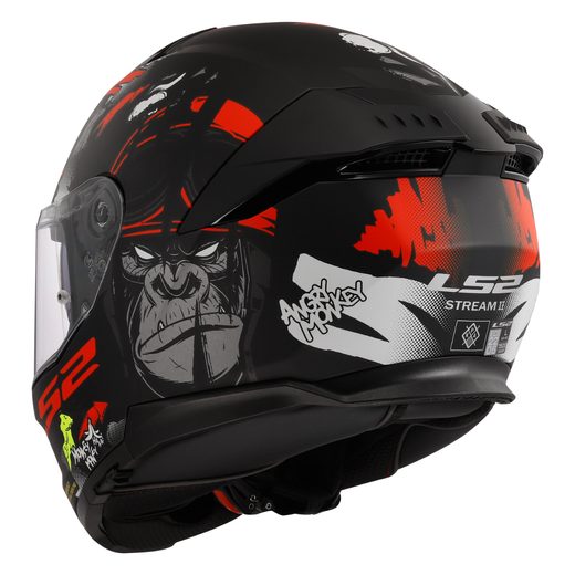 LS2 FF808 STREAM II ANGRY MONKEY M.BLACK RED-06