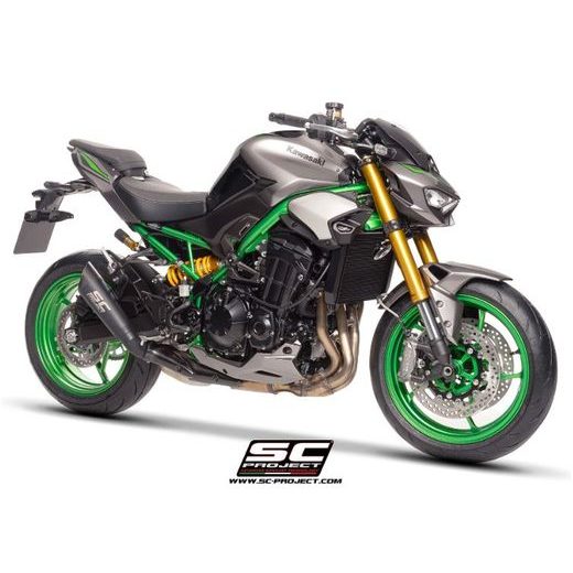 SC-PROJECT KAWASAKI Z900 2025- TITANOVÝ VÝFUK S1 MATNĚ ČERNÝ HOMOLOGOVANÝ