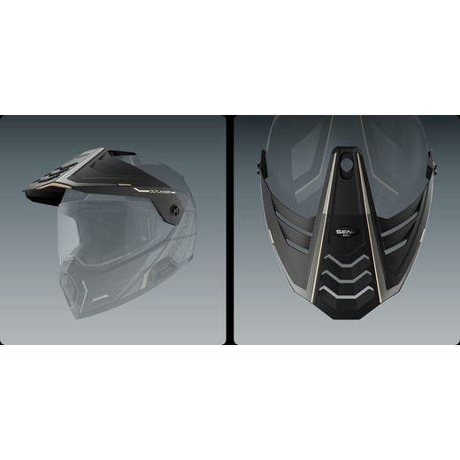 MESH PŘILBA S HEADSETEM OUTLANDER, SENA (MATNÁ ČERNÁ)