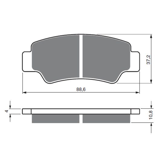 BRZDOVÉ DESTIČKY ZADNÍ K5 CF MOTO, JOURNEYMAN GLADIATOR