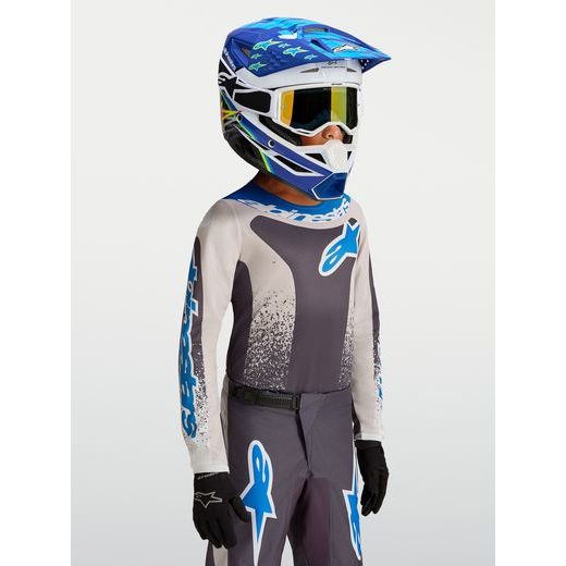 DRES FLUID DRAG YOUTH, ALPINESTARS, DĚTSKÉ (TMAVĚ ŠEDÁ/SVĚTLE ŠEDÁ/MODRÁ) 2027