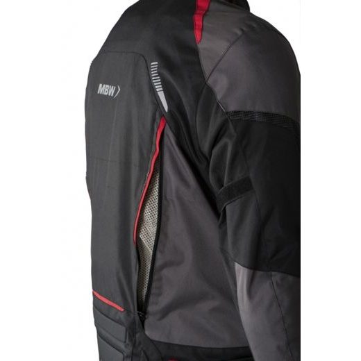 MBW PÁNSKÁ TEXTILNÍ MOTO BUNDA LUCAS ČERNO ČERVENÁ