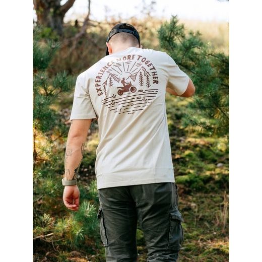 CFMOTO PÁNSKÉ TRIČKO "EXPERIENCE MORE TOGETHER" BÉŽOVÉ
