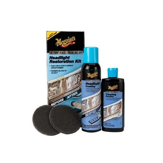 MEGUIARS TWO STEP HEADLIGHT RESTORATION KIT - DVOUKROKOVÁ SADA NA OŽIVENÍ SVĚTEL
