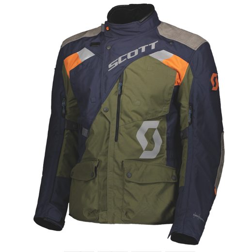 SCOTT PÁNSKÁ TEXTILNÍ MOTO BUNDA DUALRAID DRYO JACKET NIGHT BLUE MOSS GREEN