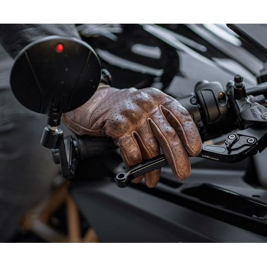 4SR PÁNSKÉ KOŽENÉ MOTO RUKAVICE MONSTER  EVO BROWN