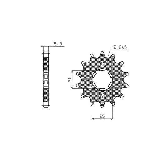 ŘETĚZOVÉ KOLEČKO PRO SEKUNDÁRNÍ ŘETĚZY TYPU 520, SUNSTAR (15 ZUBŮ)