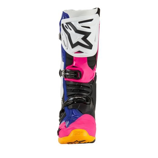BOTY TECH 10 LIMITOVANÁ EDICE COAST, ALPINESTARS (BÍLÁ/TMAVĚ MODRÁ/RŮŽOVÁ/ŽLUTÁ FLUO/ORANŽOVÁ/ČERNÁ) 2024