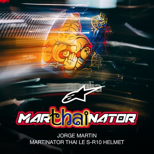 PŘILBA SUPERTECH R10 MARTHAINATOR LIMITOVANÁ EDICE JORGE MARTIN, ALPINESTARS (MODRÁ PERLEŤ/ZLATÁ/ČERVENÁ) 2026