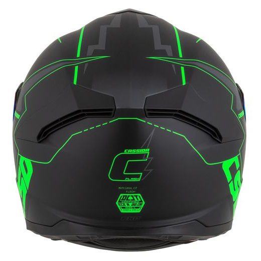PŘILBA CASSIDA GT 2.1 FLASH (ČERNÁ MATNÁ/ZELENÁ FLUO/TMAVĚ ŠEDÁ) PLEXI S PŘÍPRAVOU PRO PINLOCK