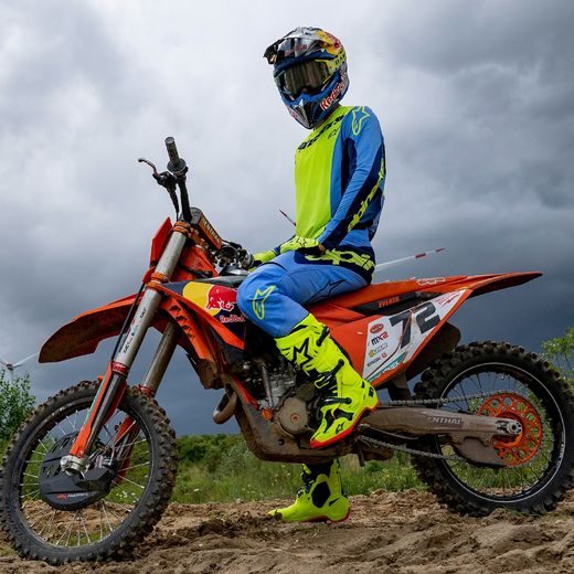 KALHOTY TECHSTAR MELT, ALPINESTARS (ŽLUTÁ FLUO/MODRÁ) 2025