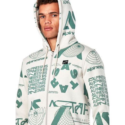 MIKINA DETERMINANT HOODIE, ALPINESTARS (BÍLÁ OFFWHITE)