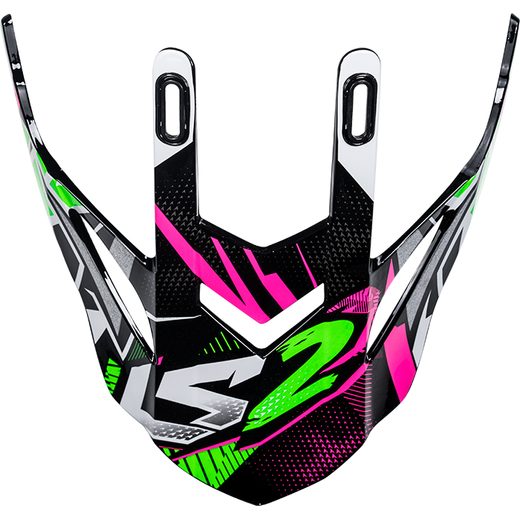LS2 MX437 PEAK STRONG WHITE GREEN PINK