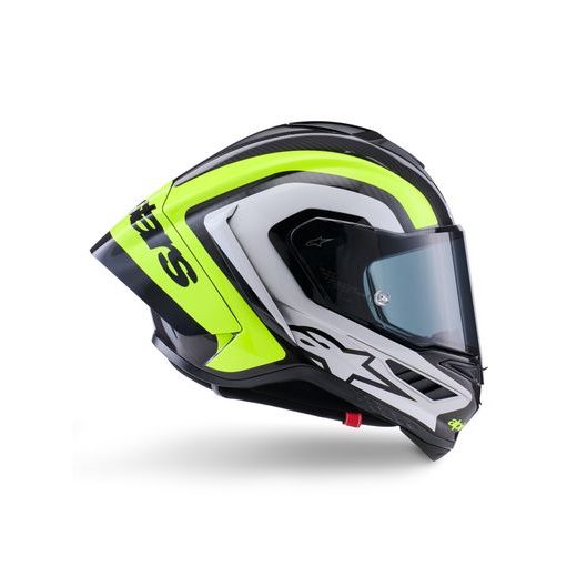 PŘILBA SUPERTECH R10 ARIUS, ALPINESTARS (KARBON/ŽLUTÁ FLUO/BÍLÁ) 2026