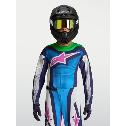 DRES SUPERTECH MAVEN YOUTH, ALPINESTARS, DĚTSKÉ (BÍLÁ/MODRÁ/FIALOVÁ/ZELENÁ FLUO) 2027