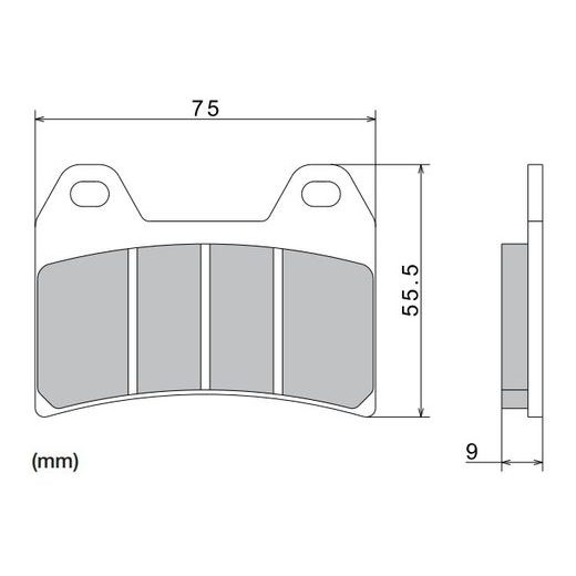 BRZDOVÉ DESTIČKY, NISSIN (SEMI-METALICKÁ SMĚS) 2 KS V BALENÍ