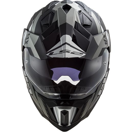 LS2 ENDURO MOTO PŘILBA MX701 EXPLORER ATLANTIS ČERNO ŠEDO BÍLÁ