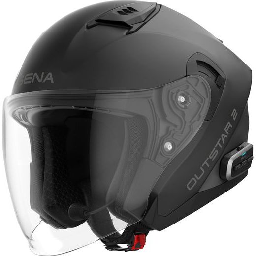 MESH PŘILBA S HEADSETEM OUTSTAR 2, SENA (MATNÁ ČERNÁ)