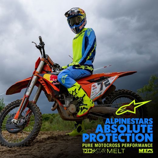 KALHOTY TECHSTAR MELT, ALPINESTARS (ŽLUTÁ FLUO/MODRÁ) 2025
