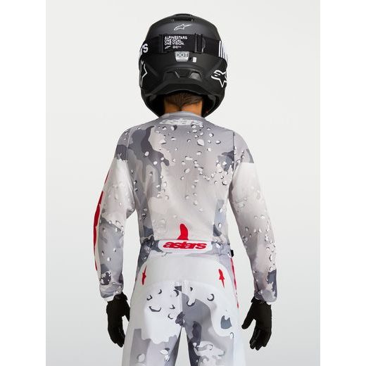 DRES FLUID LONE YOUTH, ALPINESTARS, DĚTSKÉ (ŠEDÁ CAMO/BÍLÁ/ČERVENÁ) 2027
