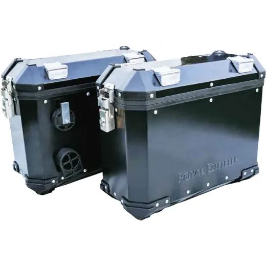 ROYAL ENFIELD HLINÍKOVÉ KUFRY HIMALAYAN 450, 411, SCRAM 411 ČERNÉ