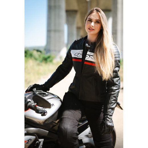4SR DÁMSKÁ KOŽENÁ MOTO BUNDA ROADSTER LADY III RED
