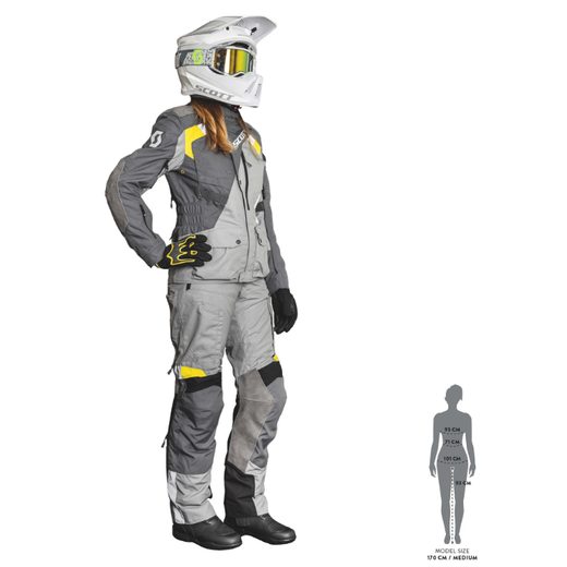 SCOTT DÁMSKÉ TEXTILNÍ MOTO KALHOTY W'S DUALRAID DRYO GREY YELLOW