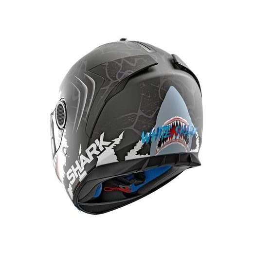 SHARK INTEGRÁLNÍ PŘILBA SPARTAN LORENZO WHITE SHARK BÍLÁ/ČERNÁ/MATNÁ/ŠEDÁ