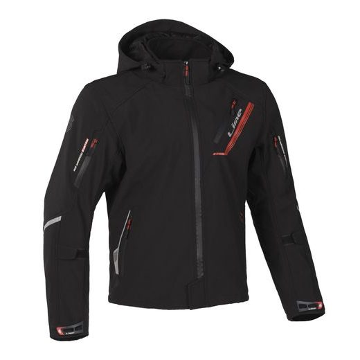 MBW PÁNSKÁ SOFTSHELL MOTO BUNDA S KAPUCÍ DENVER ČERNÁ
