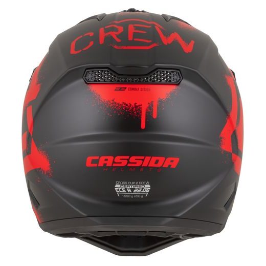 PŘILBA CROSS CUP 2 CREW, CASSIDA (ČERNÁ MATNÁ/ČERVENÁ) 2026