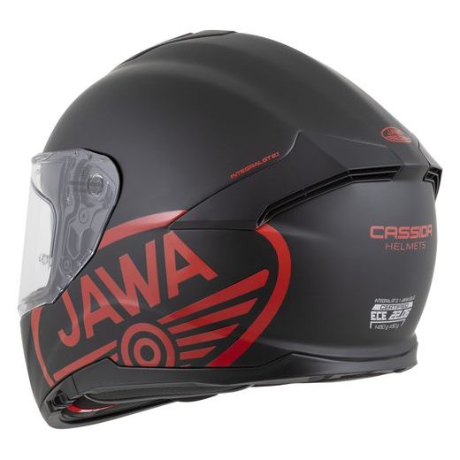 PŘILBA INTEGRAL GT 2.1 JAWA SOLID, CASSIDA (ČERNÁ MAT/ČERVENÁ LESK)