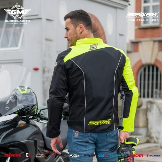 SPARK PÁNSKÁ TEXTILNÍ MOTO BUNDA MONTAUK FLUO
