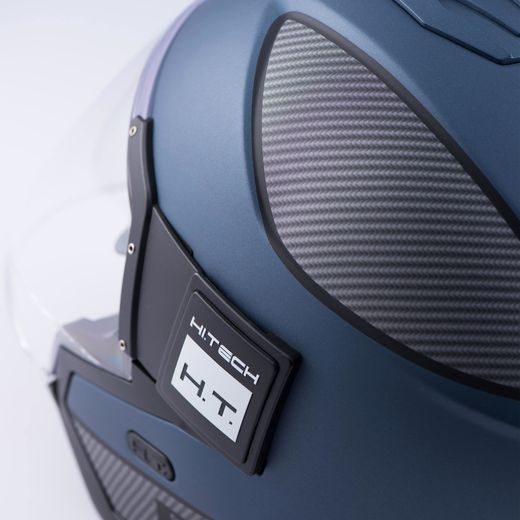 PŘILBA BLAUER SOLO (MODRÁ MATNÁ, CARBON, STŘÍBRNÁ)