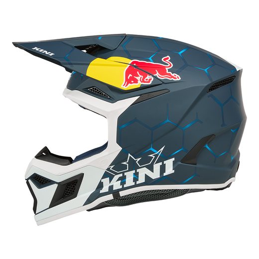 DĚTSKÁ MOTO HELMA KINI RED BULL MX3 1.0 MODRÁ/BÍLÁ