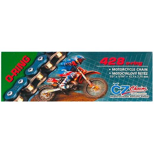 ŘETĚZ 428OR, ČZ (BARVA ČERNÁ, 60 ČLÁNKŮ VČ. ROZPOJOVACÍ SPOJKY CLIP)