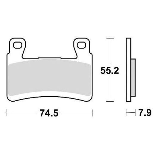 BRZDOVÉ DESTIČKY, BRAKING (SEMI METALICKÁ SMĚS CM66) 2 KS V BALENÍ
