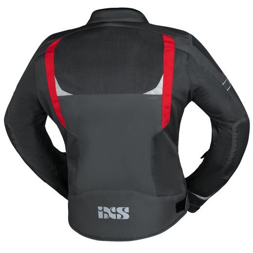 SPORTOVNÍ BUNDA IXS TRIGONIS-AIR X51063 TMAVĚ ŠEDO-ŠEDO-ČERVENÁ S