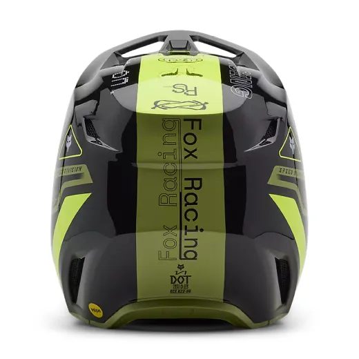 FOX MOTOKROSOVÁ PŘILBA V1 RACE SPEC HELMET ČERNÁ/FLUO ŽLUTÁ, ARMY ZELENÁ