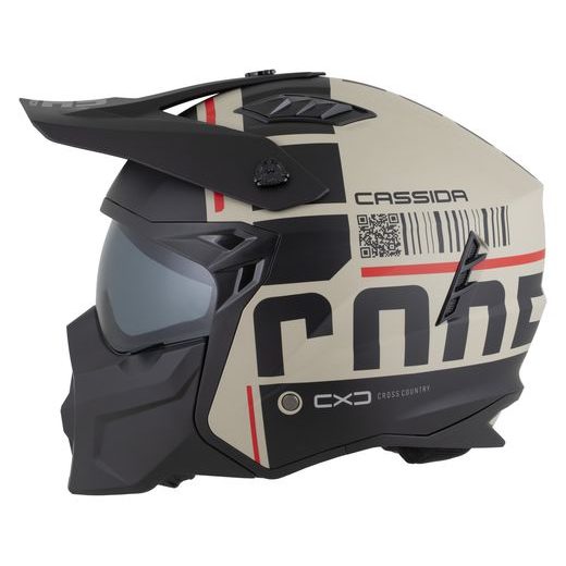 PŘILBA CROSS COUNTRY CODE, CASSIDA (PÍSKOVÁ MATNÁ/ČERNÁ/ČERVENÁ) 2026