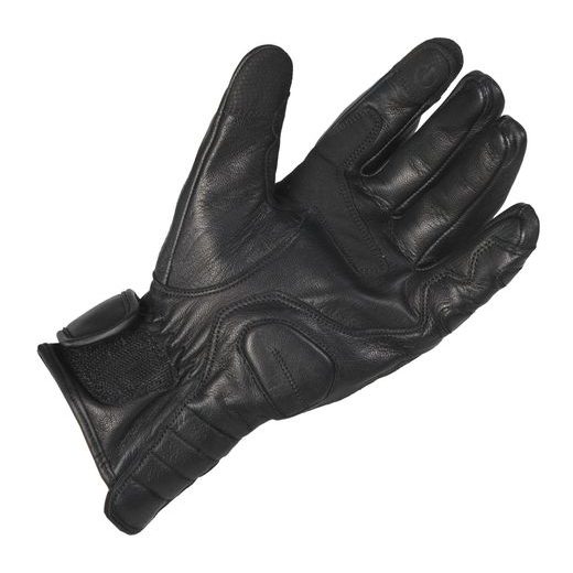 MBW PÁNSKÉ KOŽENÉ MOTO RUKAVICE STRIKE ČERNÉ
