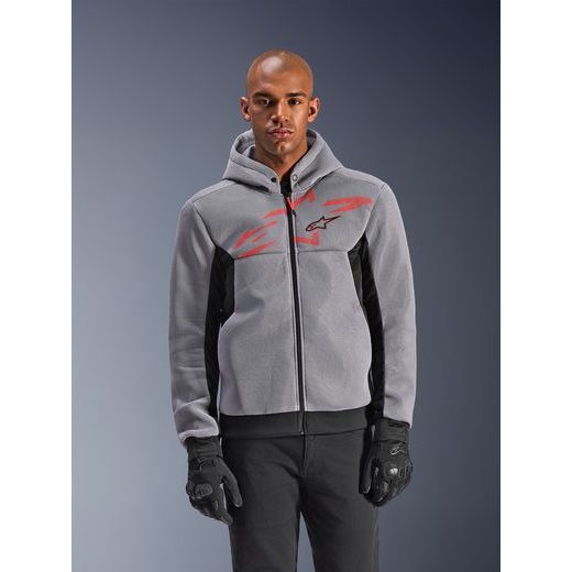 BUNDA CHROME SUPERAIRFLOW, ALPINESTARS (ČERNÁ/SVĚTLE ŠEDÁ/ČERVENÁ FLUO) 2026